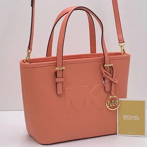 Michael Kors Xs Cryl Conv Tz Tote Sherbert Leather - Picture 2 of 16